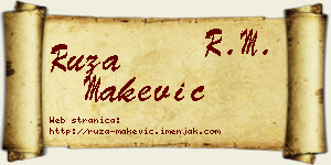 Ruža Makević vizit kartica